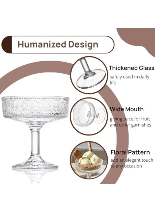 مجموعة من 6،12 أونصة زجاجات فلورية مارتيني، كوب شرب مثاليّة للعصائر والهدايا - Image 3